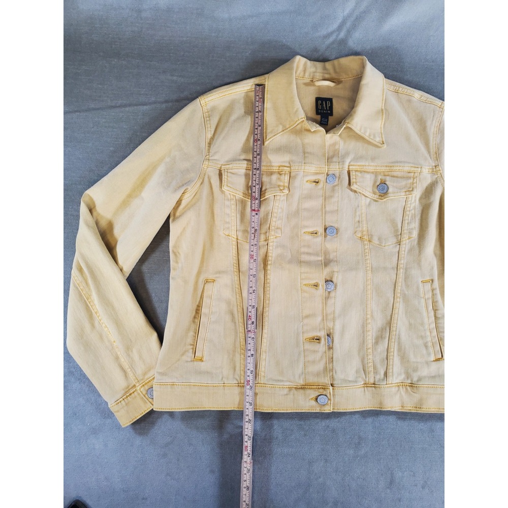 GAP Denim Women Yellow Trucker Jacket NWT Size L 542310-00-1-0003 - Picture 4 of 12